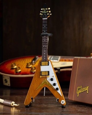 Gibson Korina Flying V 1958 1:4 Scale 10 Inch Miniature Electric Guitar [New Toy