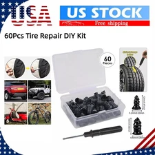 Tire Repair Kit DIY Flat Tire Repair Car Truck Motorcycle Home Plug Patch 60pcs-