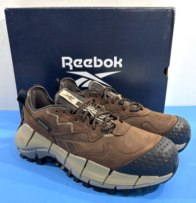 NIB 7 M REEBOK MENS ZIG KINETICA EDGE ll WORK WP TRAIL BOOTS RB3020 BROWN