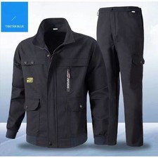 Heavy Duty Cotton Welding Workwear Set Flame-Resistant Spring Fall Overalls