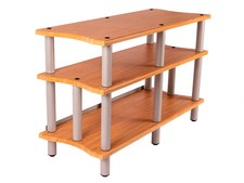 Monolith Double-Wide 3-Tier AV Stand Maple Fo...