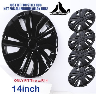 4 Pack 14'' Inch Hub Caps Snap On for 2014-2025 Mitsubishi Mirage Wheel Covers
