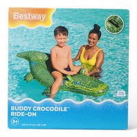 Schwimmtier Aufblastier Wassertier Krokodil Mit Haltegriff Bestway 152 X 71 Cm
