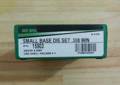 RCBS Small Base Die Set;  NIB;  Group A Dies;  308 Win;  15503