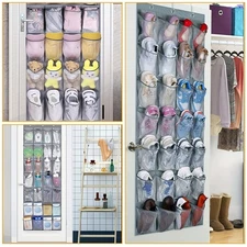 Over Door Shoe Organizer Rack Hanging Storage Holder Hanger Bag Closet 28 Pocket