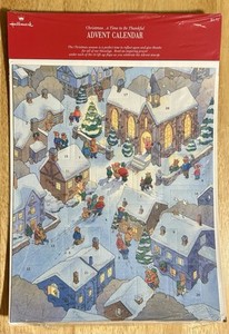 RARE Vintage Hallmark “Christmas…A Time To Be Thankful” Advent Calendar Bears