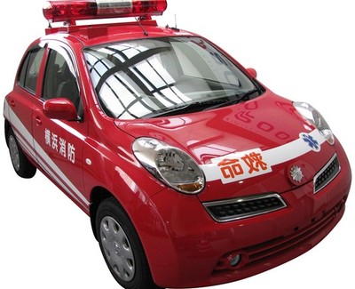 Fujimi Model 1/24 inch Up Series No.257 Nissan March Fire Rescue Car Plastic Mod