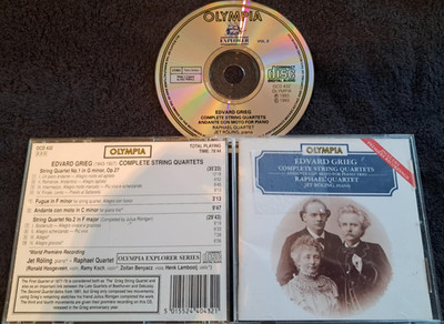 GRIEG Complete String Quartets Raphael Quartet Olympia 1993 cd