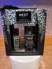 Nib Nest Fragrance Wisteria Blue Parfum Roller Ball And Bath Bubbles 2 Pc Gift