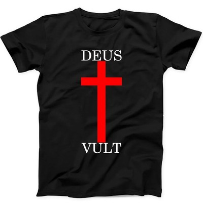 Deus Vult Katholische Religion Christlicher Kreuzzug T-Shirt Sweatshirt Hoodie 556