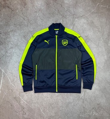 Puma Arsenal FC Track Jacket 2016-17 Navy Blue Yellow Men's Size Medium M