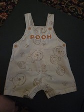Disney Baby Winnie The Pooh Overall Shorts One Piece Yellow Size 3 Months