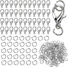 300PCS Stainless Steel Lobster Claw Clasps for Necklace Bracelet Jewelry Making,
