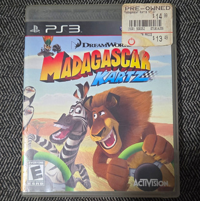 Activision Madagascar Kartz PS3 NTSC-U/C 2009 E Racing Kart Manual Included
