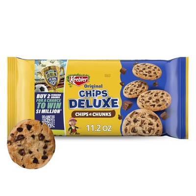 Keebler Chips Deluxe Fudgy Chocolate Chip 11.2 Ounce (Pack of 1), Brown 