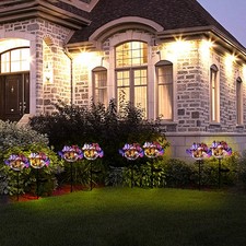 2 Pack Solar Stakes Lights LED Solar Landscape Lights LED Garden Lights Wate BL