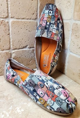 SKECHERS BOBS PLUSH DOG WAG PARTY FLATS SZ 8