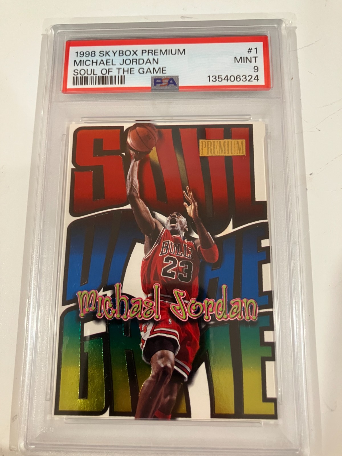 1998-99 Skybox Premium Michael Jordan Soul of the Game #1 Bulls PSA 9 Mint