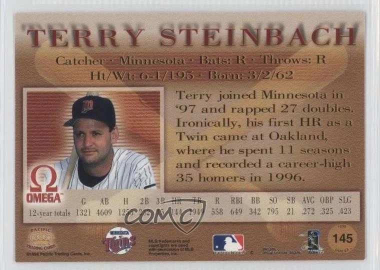 1998 Pacific Omega Terry Steinbach #145 - Image 2 of 2