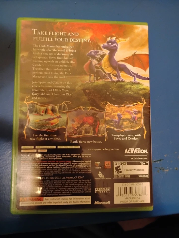 Spyro Dawn Of The Dragon Xbox 360 Complete With Manual! - Image 3 of 3