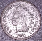 1872 INDIAN HEAD PENNY 1C , RARE KEY  DATE , BOOK FILLER