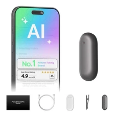 NotePin AI Notetaker - 1200 Minutes Recording, Data Privacy, Lightweight Design
