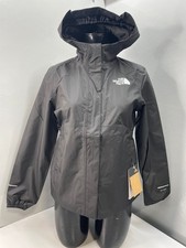 The North Face Girls Antora Rain Jacket Black Size L Waterproof Windproof Hooded