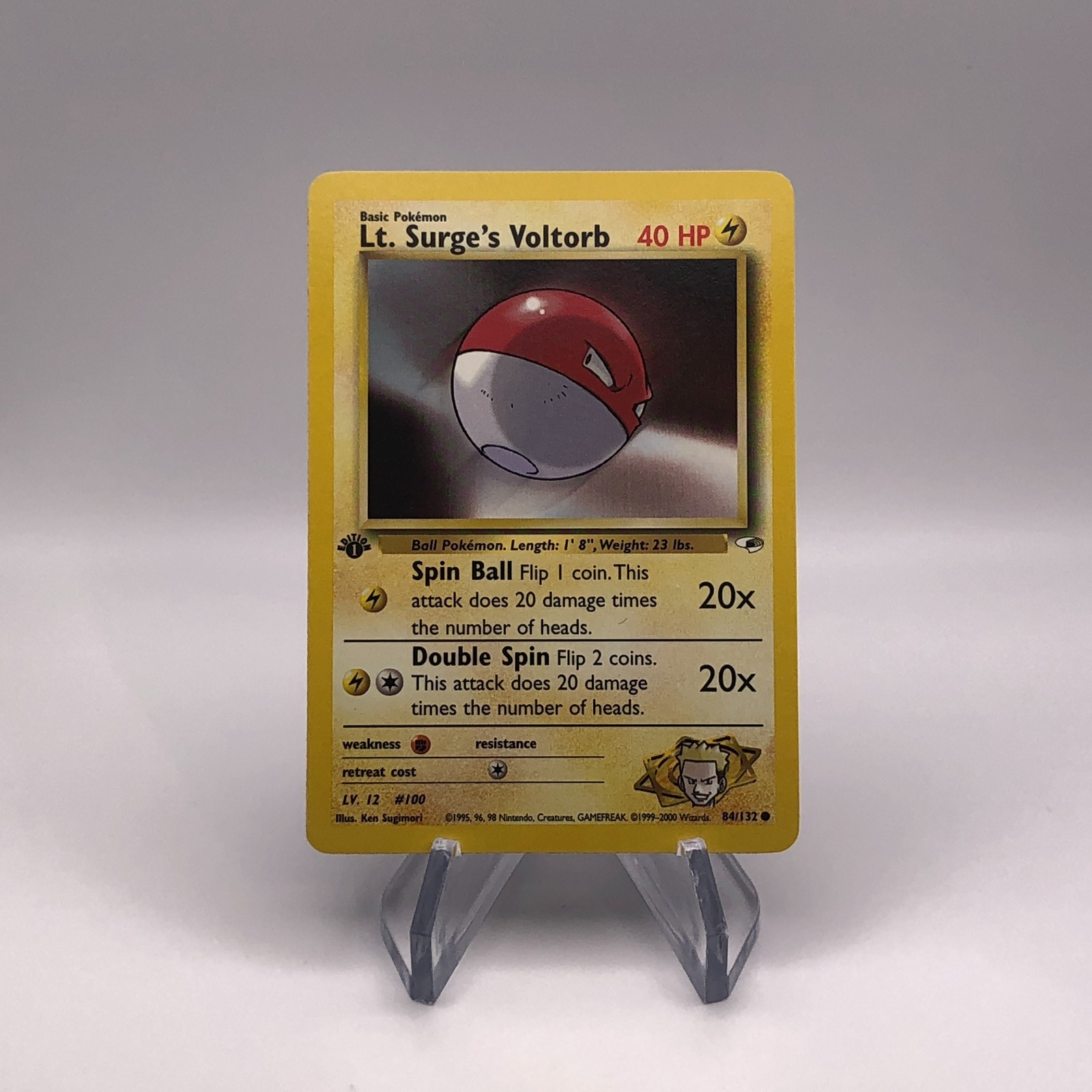 Pokemon 1st Edition Gym Heroes - Lt. Surge's Voltorb 84/132 - Common - NM