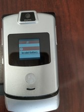 Original Motorola RAZR V3m GSM 2G Flip Phone Silver  Verizon 