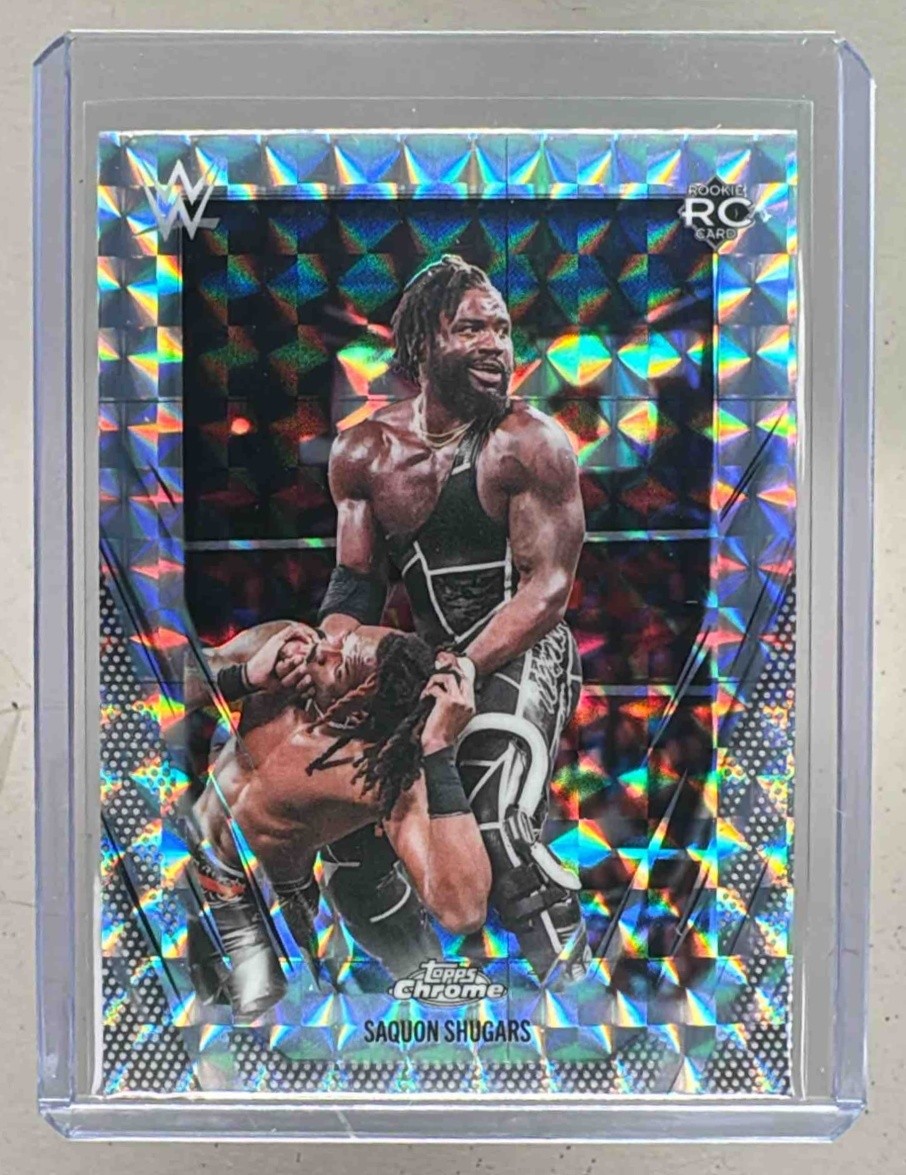 Saquon Shugars 2026 Topps Chrome WWE #154 Geometric Refractor Rookie RC