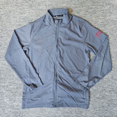 TRAVIS MATHEW x MAKERS MARK Full Zip Stretch Performance Gray Golf Jacket Sz M