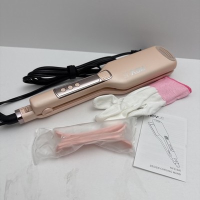 Novus 1.25'' Rovy Wave Curling Iron Hair Crimper 2 Barrel Ionic Wavy Hair