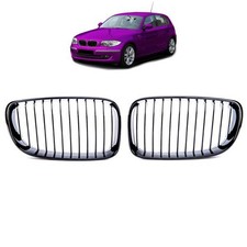 Sportgrill Kühlergrill für BMW 1er E81 E82 E87 E88 07-12 Hochglanz schwarz