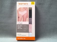 Warners Microfiber Hipster With Lace; Patterned Size M