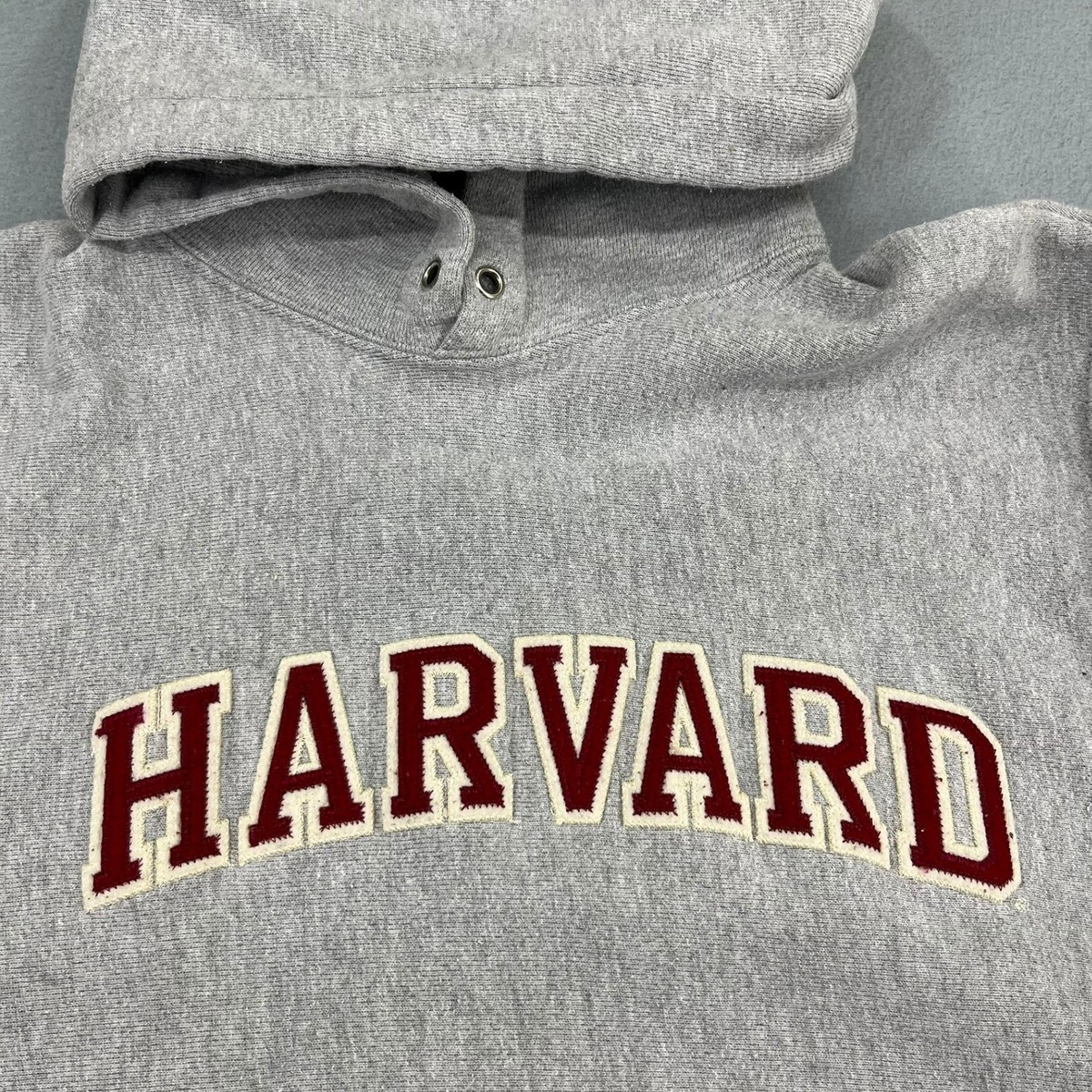 Champion Reverse Weave Harvard University Hoodie Mens Medium Gray 