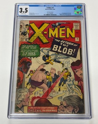 X-MEN #7. SEPT 1964. MARVEL. 3.5 CGC. 1ST CEREBRO! 2ND APP OF BLOB! UK PRICE!