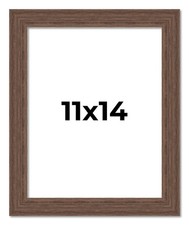11x14 Frame Brown Distressed Barnwood Picture Frame  Rustic Farmhouse Photo Fra