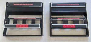 ANTARES COMBO VENDING MACHINE SODA DOORS W/ LOCKS NO KEYS BLACK TOP & BOTTOM 