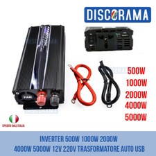 Inverter 500W 1000W 2000W 4000W 5000W 12V 220V Trasformatore Auto Fotovoltaico - Miniatura 2