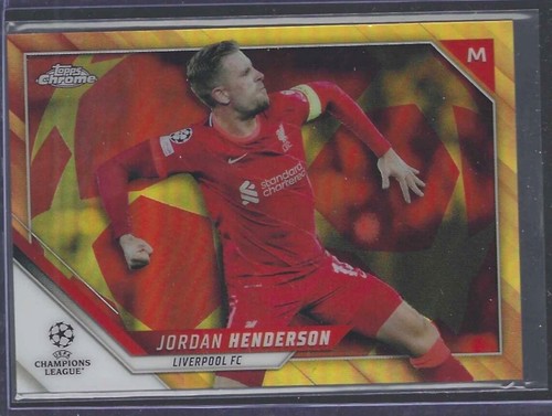 Jordan Henderson [Red Refractor] #16 2021 Topps Chrome UEFA Champions League card