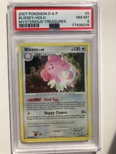 Pokemon Blissey Holo D&P Mysterious Treasures 5/123 PSA 8 NM-MINT