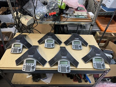 6 x Polycom SoundStation IP 5000 Conference VoIP Phones LOT 6 NICE