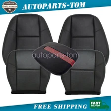 For Cadillac Escalade 07-14 Front Both Side Leather Seat Console Cover Black