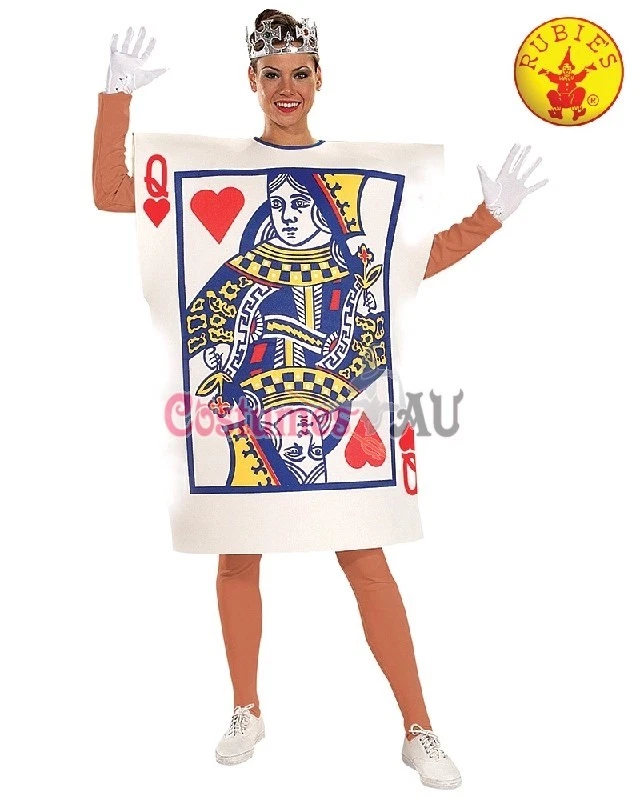  Damas Alicia Reina de Corazones Tarjeta de Poker Elegante Mujer Disfraz País de las Maravillas Foto 2 de 2
