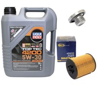MotoröL Set 5W-30 5 Liter + ÖLfilter SH 4784 P + Schraube FüR Opel Omega Vectra