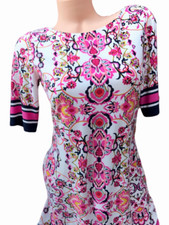 8 ELIZA J SHIFT DRESS White Pink Navy MSRP $118.00 New With Tags