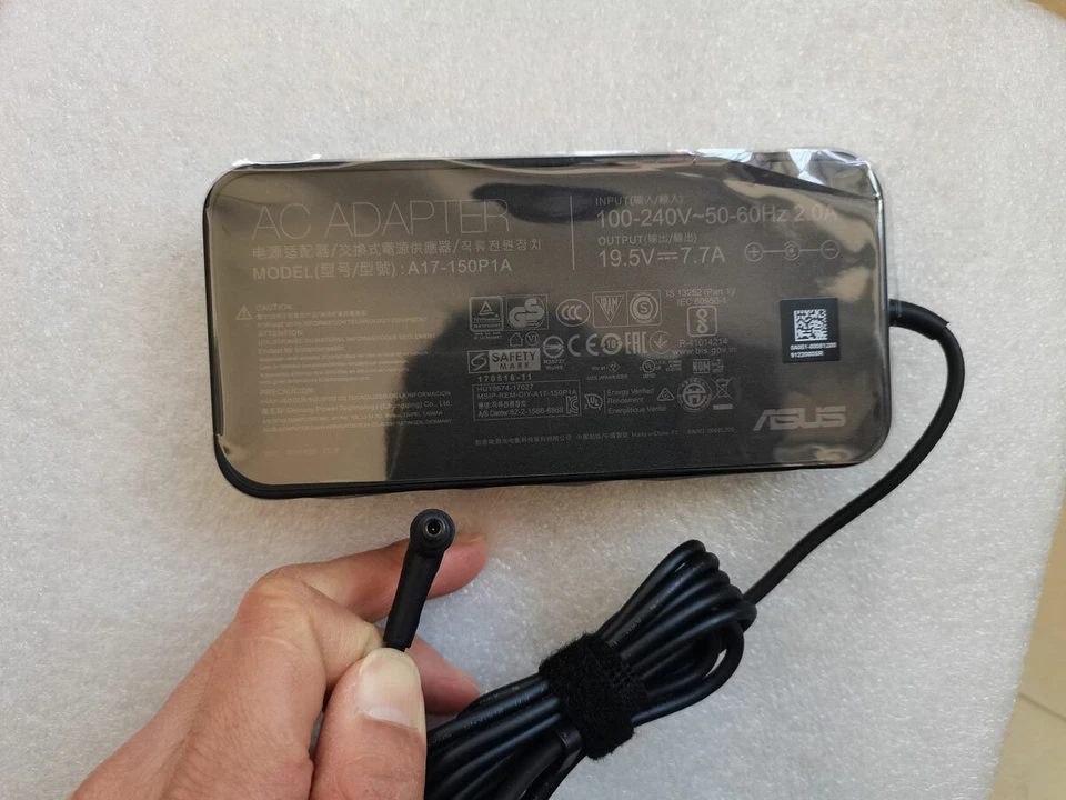 Adaptador de CA para ASUS ZenBook UX550GD-E2041T 19.5V 7.7A A17-150P1A 4.5mm 150W OEM Foto 2 de 4