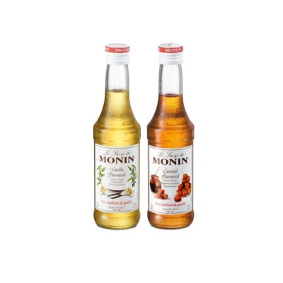 Nespresso Le Sirop de Monin, Vanilla and Caramel, Size-2x8.45OZ(250ml)bot