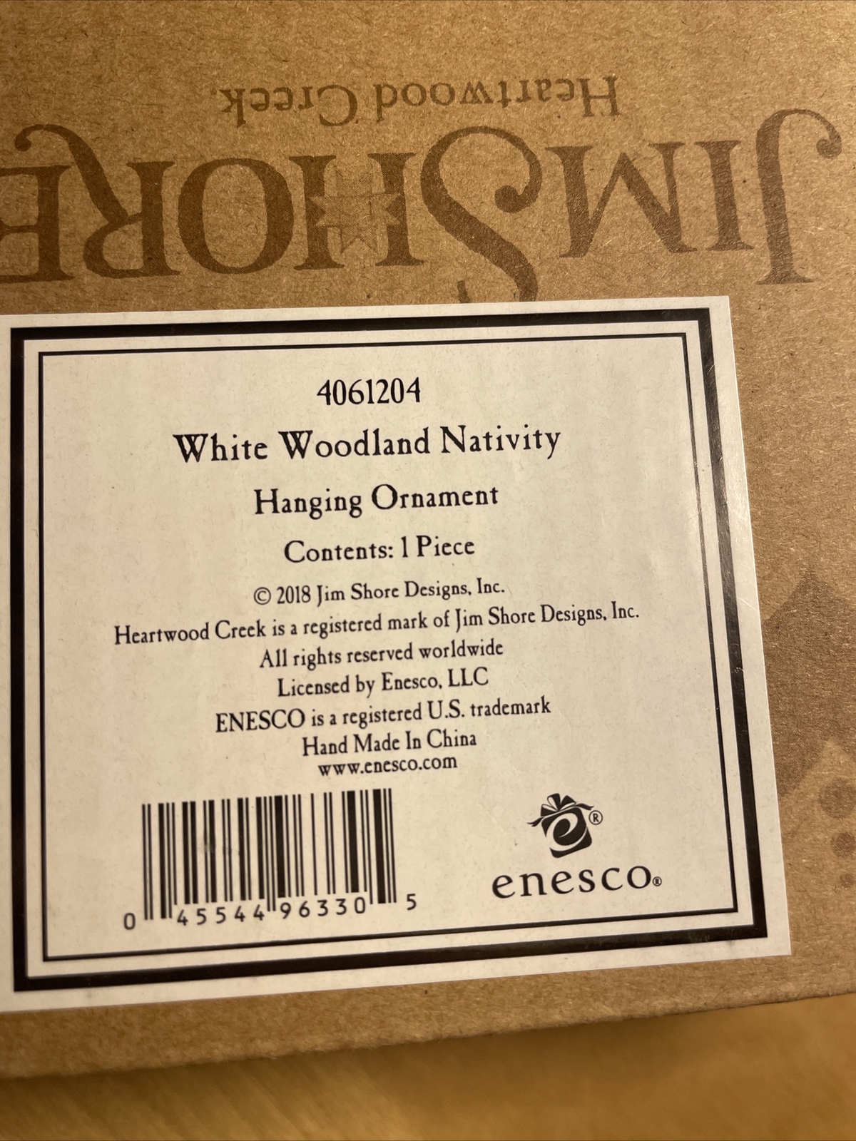 NIB Jim Shore White Woodland Nativity Joseph Mary Jesus Animals 4061204