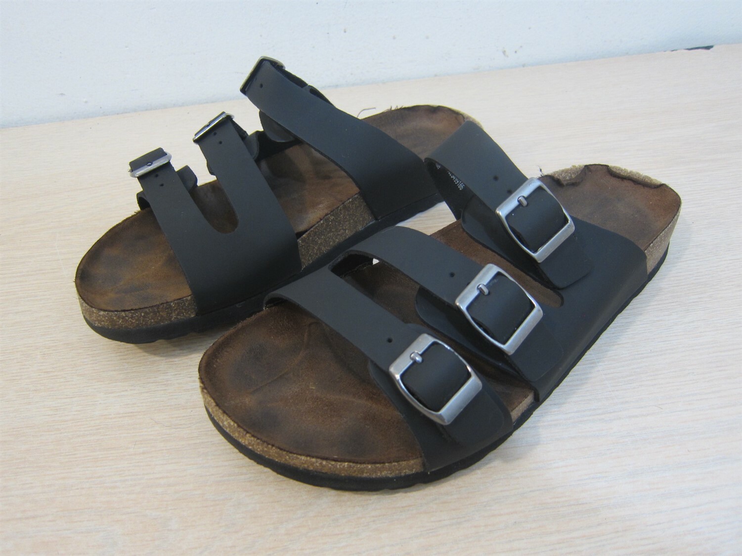 ANNALEE TRIPLE STRAP/BUCKLE LEATHER SANDALS, SZ 7.5, BLACK KOHLS/SONOMA  FREE Su0026H | eBay